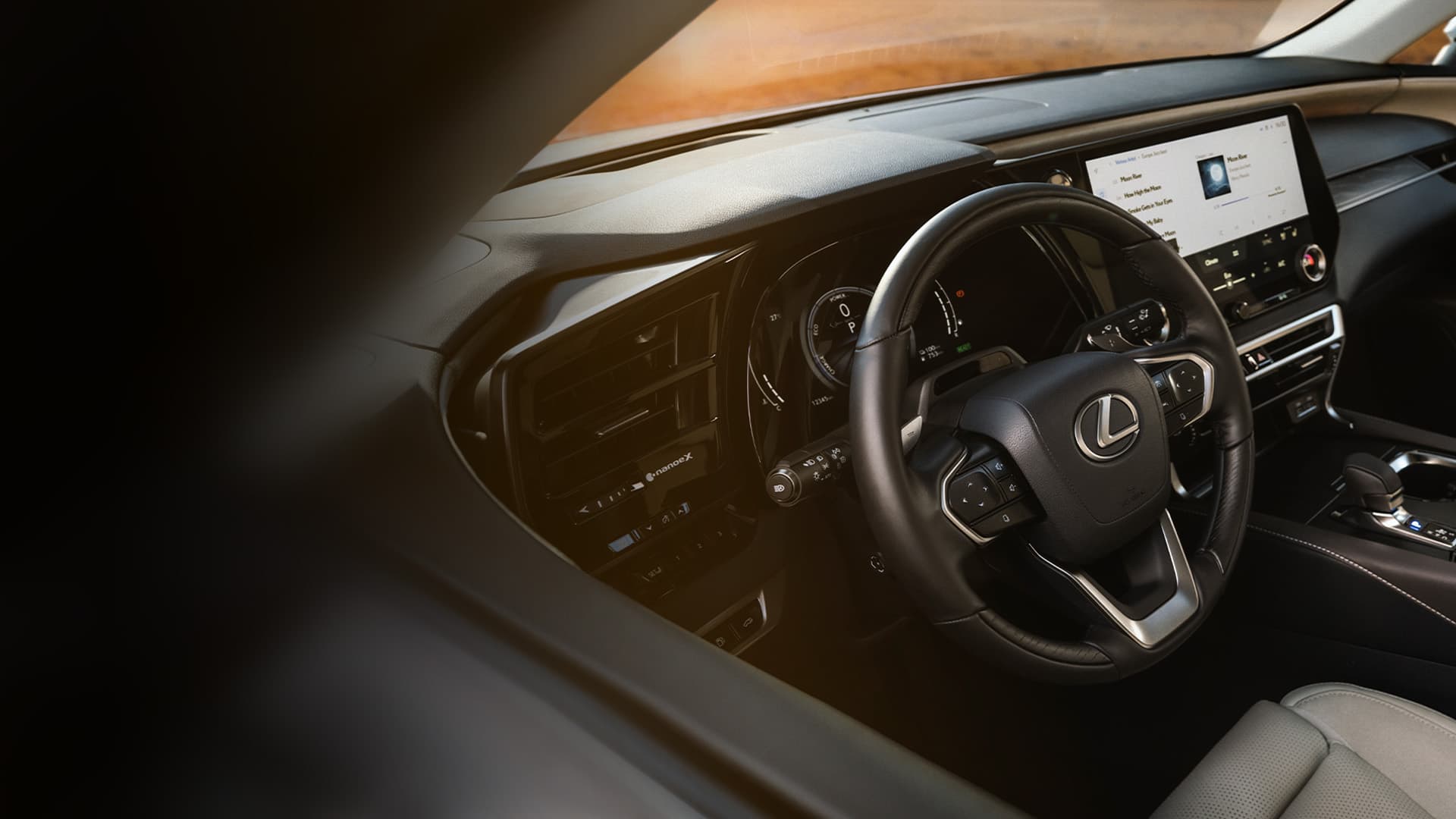 Interior cabin of the Lexus RX